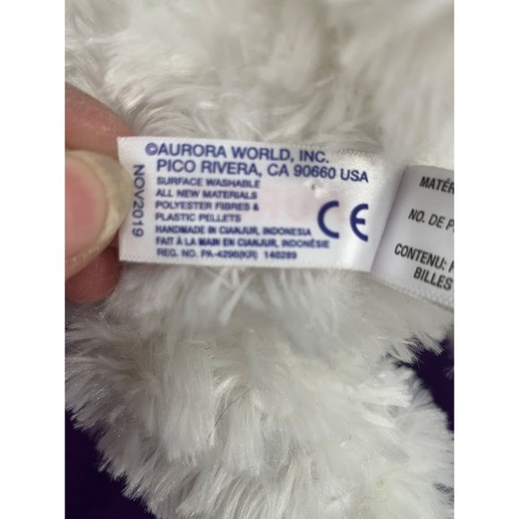 Aurora Flopsie - 12" Bonita White Laying Maltese Plastic Eyes and Nose - Picture 9 of 13